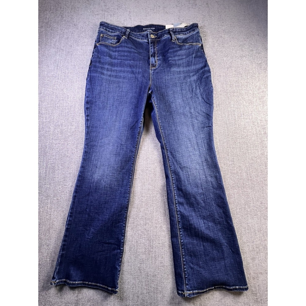 Chicos 3S Bootcut‎ Jeans Women's US SZ 16S 36x30 Blue Denim Stretch NEW